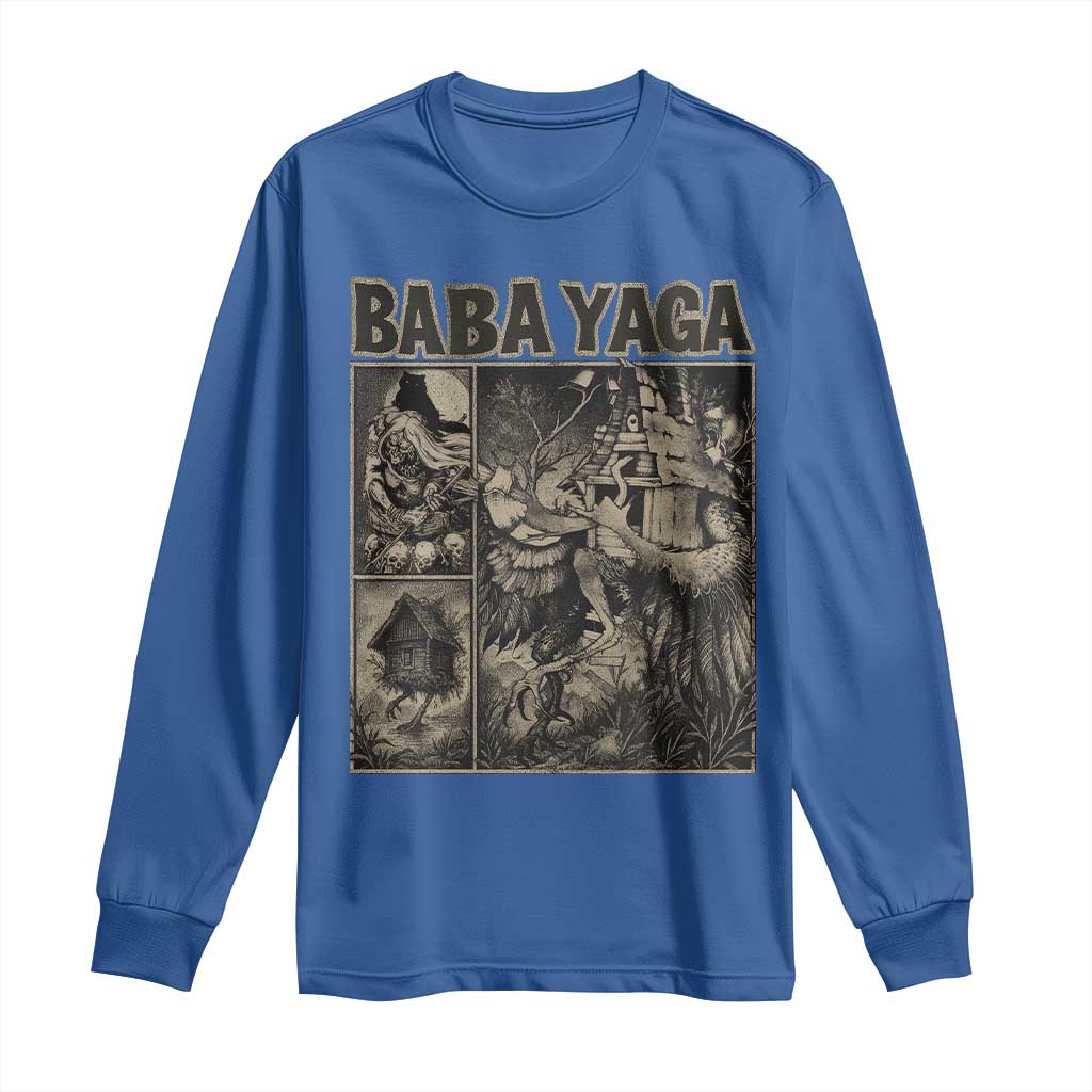 Baba Yaga House Long Sleeve Shirt Slavic Folklore Russia Fairy Tale Horror Fans TS10 Royal Blue Print Your Wear