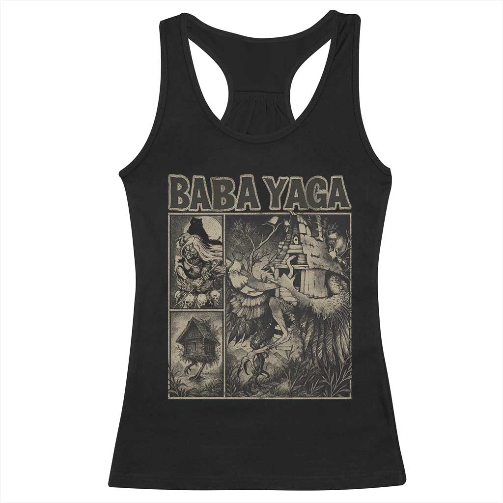 Baba Yaga House Racerback Tank Top Slavic Folklore Russia Fairy Tale Horror Fans TS10 Black Print Your Wear