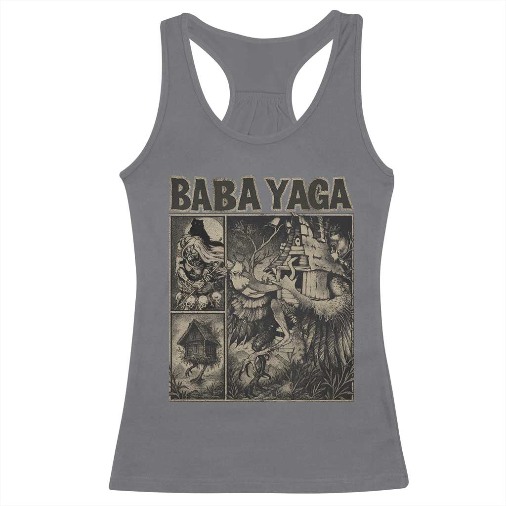 Baba Yaga House Racerback Tank Top Slavic Folklore Russia Fairy Tale Horror Fans TS10 Charcoal Print Your Wear