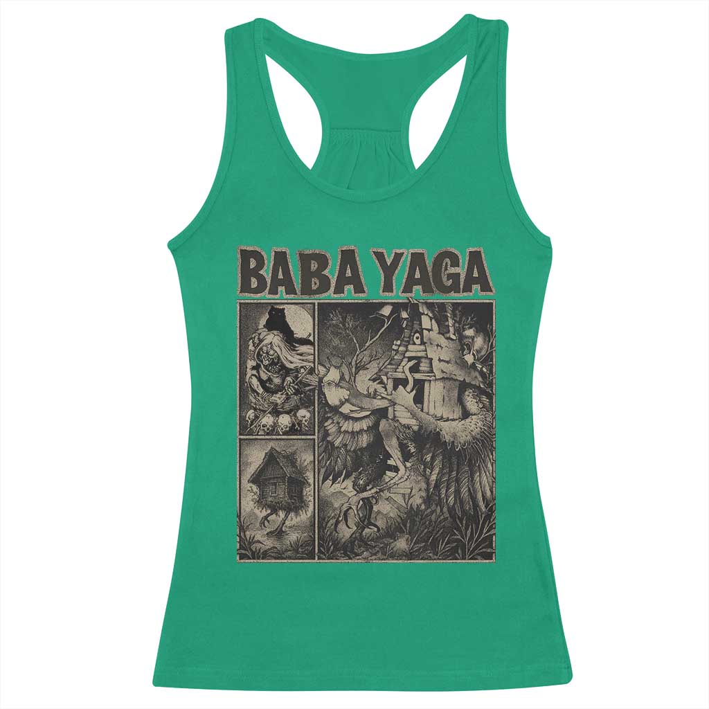 Baba Yaga House Racerback Tank Top Slavic Folklore Russia Fairy Tale Horror Fans TS10 Irish Green Print Your Wear