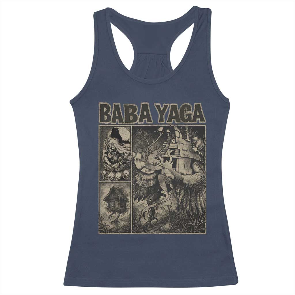 Baba Yaga House Racerback Tank Top Slavic Folklore Russia Fairy Tale Horror Fans TS10 Navy Print Your Wear