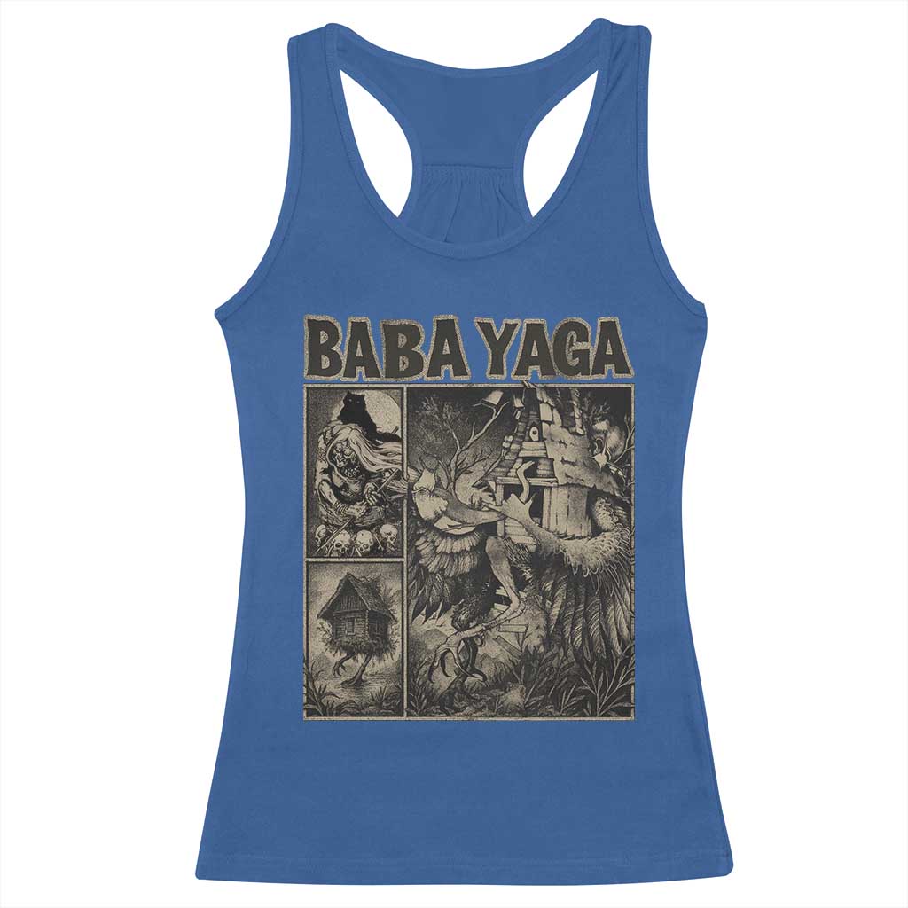 Baba Yaga House Racerback Tank Top Slavic Folklore Russia Fairy Tale Horror Fans TS10 Royal Blue Print Your Wear
