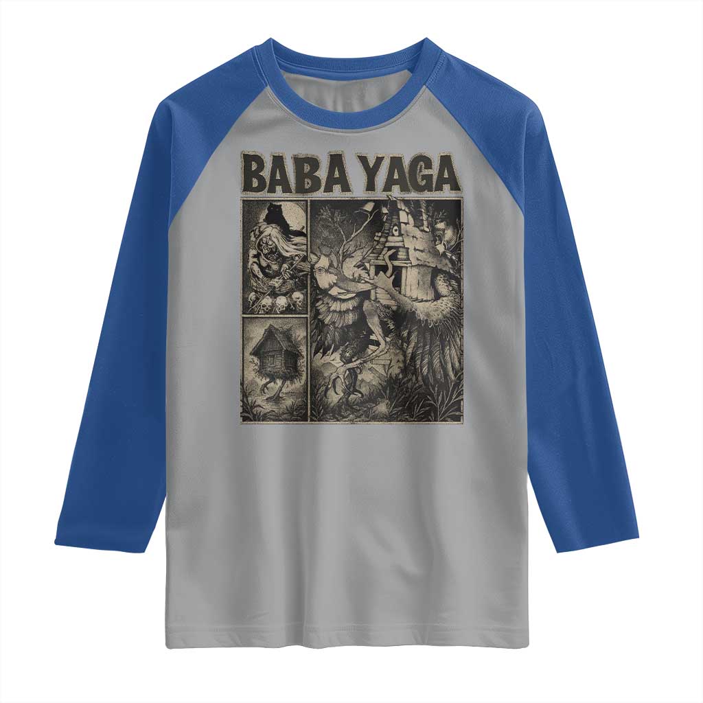 Baba Yaga House Raglan Shirt Slavic Folklore Russia Fairy Tale Horror Fans TS10 Sport Gray Royal Print Your Wear