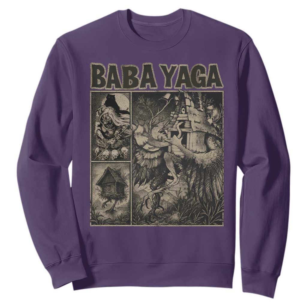 Baba Yaga House Sweatshirt Slavic Folklore Russia Fairy Tale Horror Fans TS10 Purple Print Your Wear