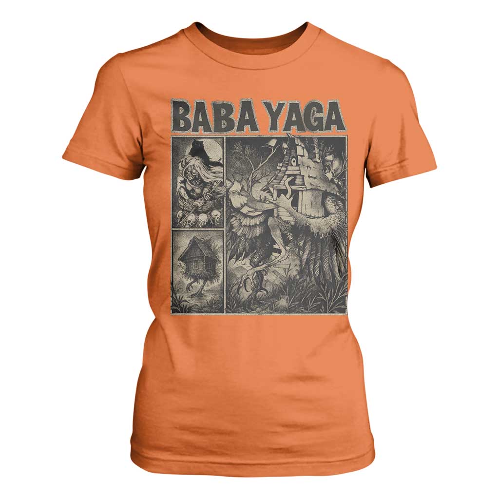 Baba Yaga House T Shirt For Women Slavic Folklore Russia Fairy Tale Horror Fans TS10 Orange Print Your Wear