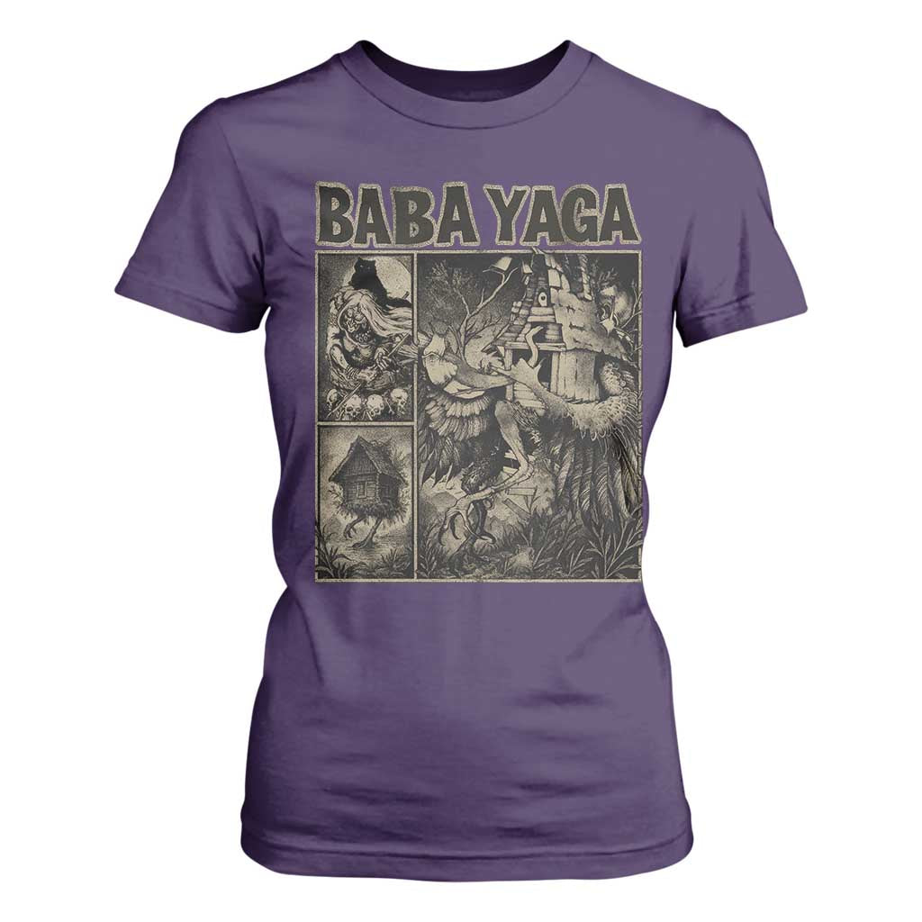 Baba Yaga House T Shirt For Women Slavic Folklore Russia Fairy Tale Horror Fans TS10 Purple Print Your Wear