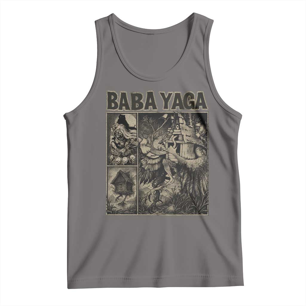 Baba Yaga House Tank Top Slavic Folklore Russia Fairy Tale Horror Fans TS10 Deep Heather Print Your Wear