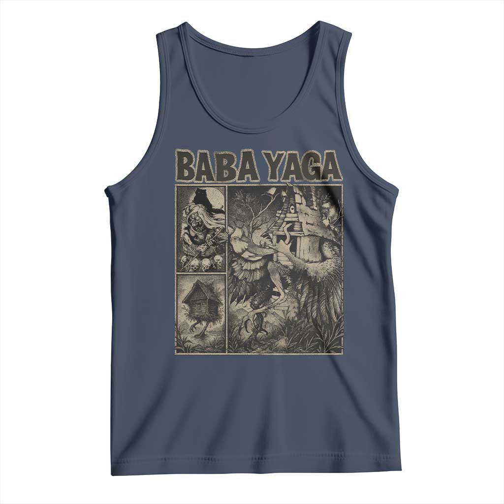 Baba Yaga House Tank Top Slavic Folklore Russia Fairy Tale Horror Fans TS10 Navy Print Your Wear