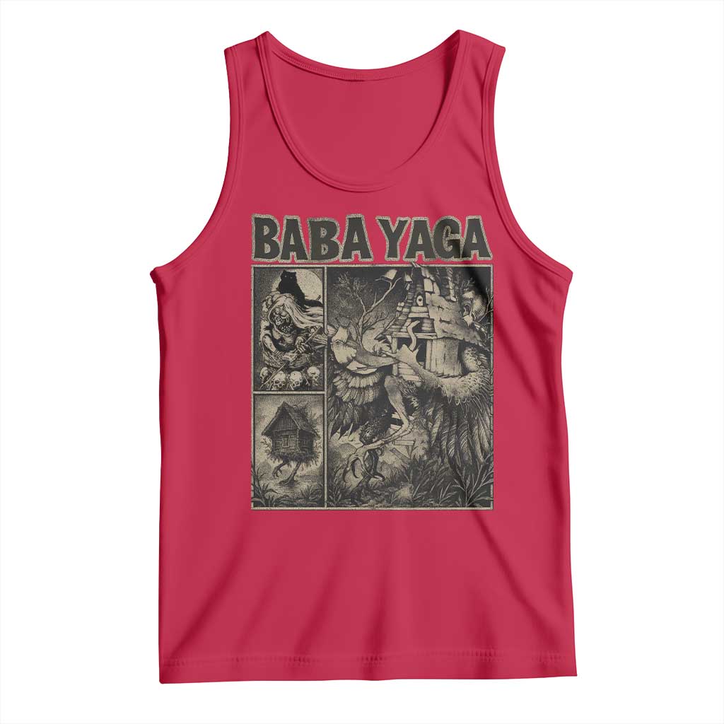 Baba Yaga House Tank Top Slavic Folklore Russia Fairy Tale Horror Fans TS10 Red Print Your Wear