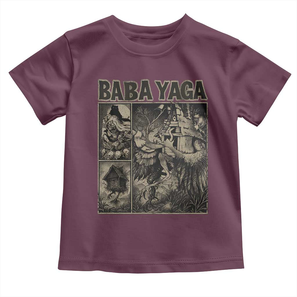 Baba Yaga House Toddler T Shirt Slavic Folklore Russia Fairy Tale Horror Fans TS10 Maroon Print Your Wear
