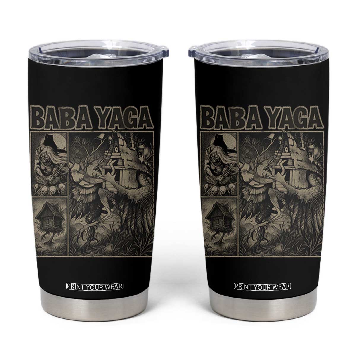 Baba Yaga House Tumbler Cup Slavic Folklore Russia Fairy Tale Horror Fans TS10 Black Print Your Wear