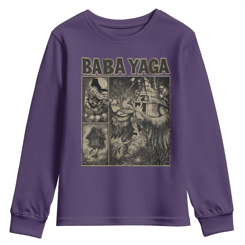 Baba Yaga House Youth Sweatshirt Slavic Folklore Russia Fairy Tale Horror Fans TS10 Purple Print Your Wear