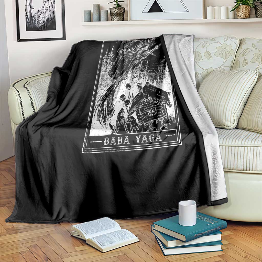 Baba Yaga House Tarot Card Throw Blanket Botanical Slavic Folklore Pagan Witchy TS10 Print Your Wear