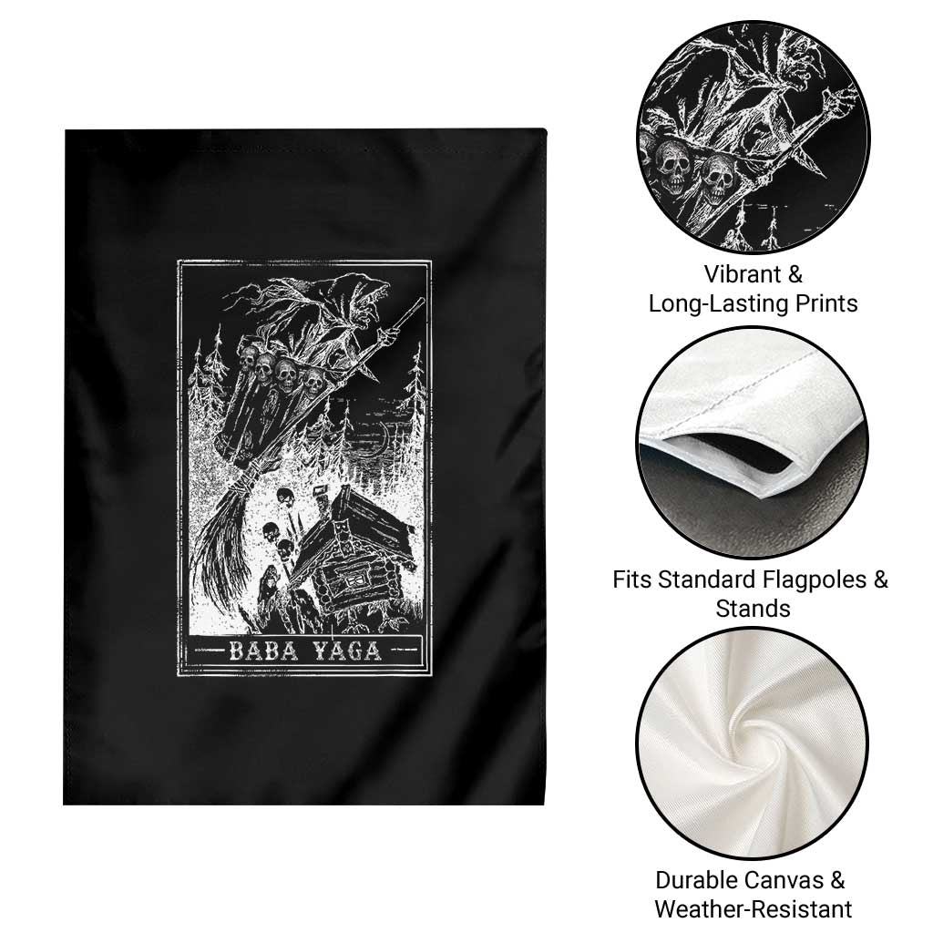 Baba Yaga House Tarot Card Garden Flag Botanical Slavic Folklore Pagan Witchy TS10 Print Your Wear