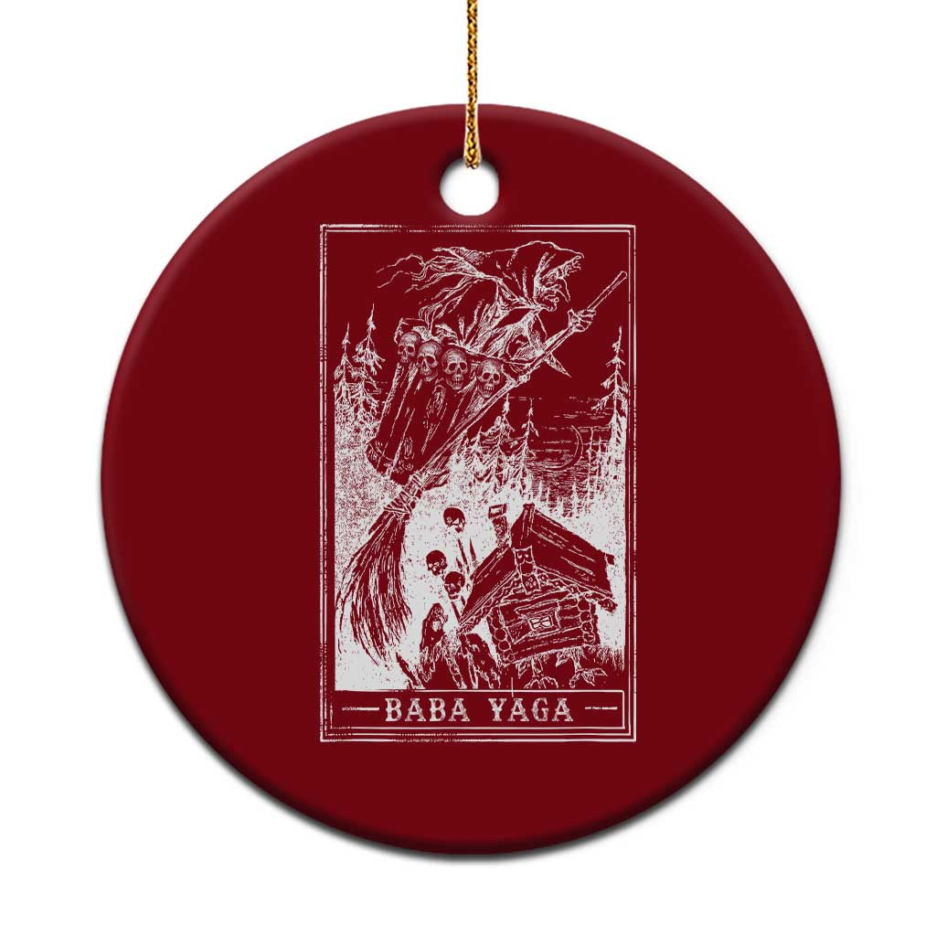 Baba Yaga House Tarot Card Ceramic Ornament Botanical Slavic Folklore Pagan Witchy TS10 1pc Red Print Your Wear