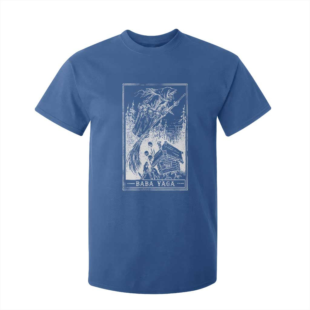 Baba Yaga House Tarot Card T Shirt For Kid Botanical Slavic Folklore Pagan Witchy TS10 Royal Blue Print Your Wear