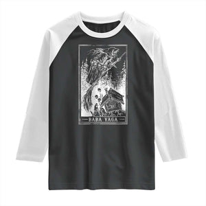 Baba Yaga House Tarot Card Raglan Shirt Botanical Slavic Folklore Pagan Witchy TS10 Black White Print Your Wear