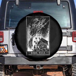 Baba Yaga House Tarot Card Spare Tire Cover Botanical Slavic Folklore Pagan Witchy TS10 No hole Black Print Your Wear