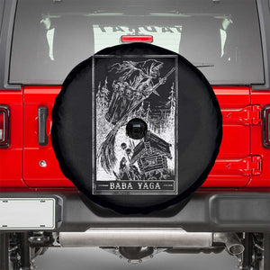 Baba Yaga House Tarot Card Spare Tire Cover Botanical Slavic Folklore Pagan Witchy TS10 Black Print Your Wear