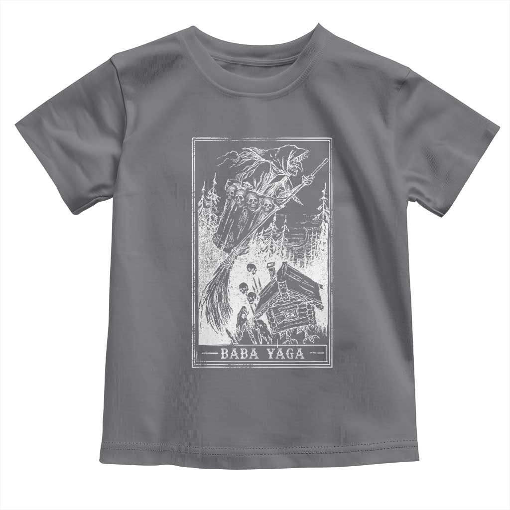 Baba Yaga House Tarot Card Toddler T Shirt Botanical Slavic Folklore Pagan Witchy TS10 Charcoal Print Your Wear