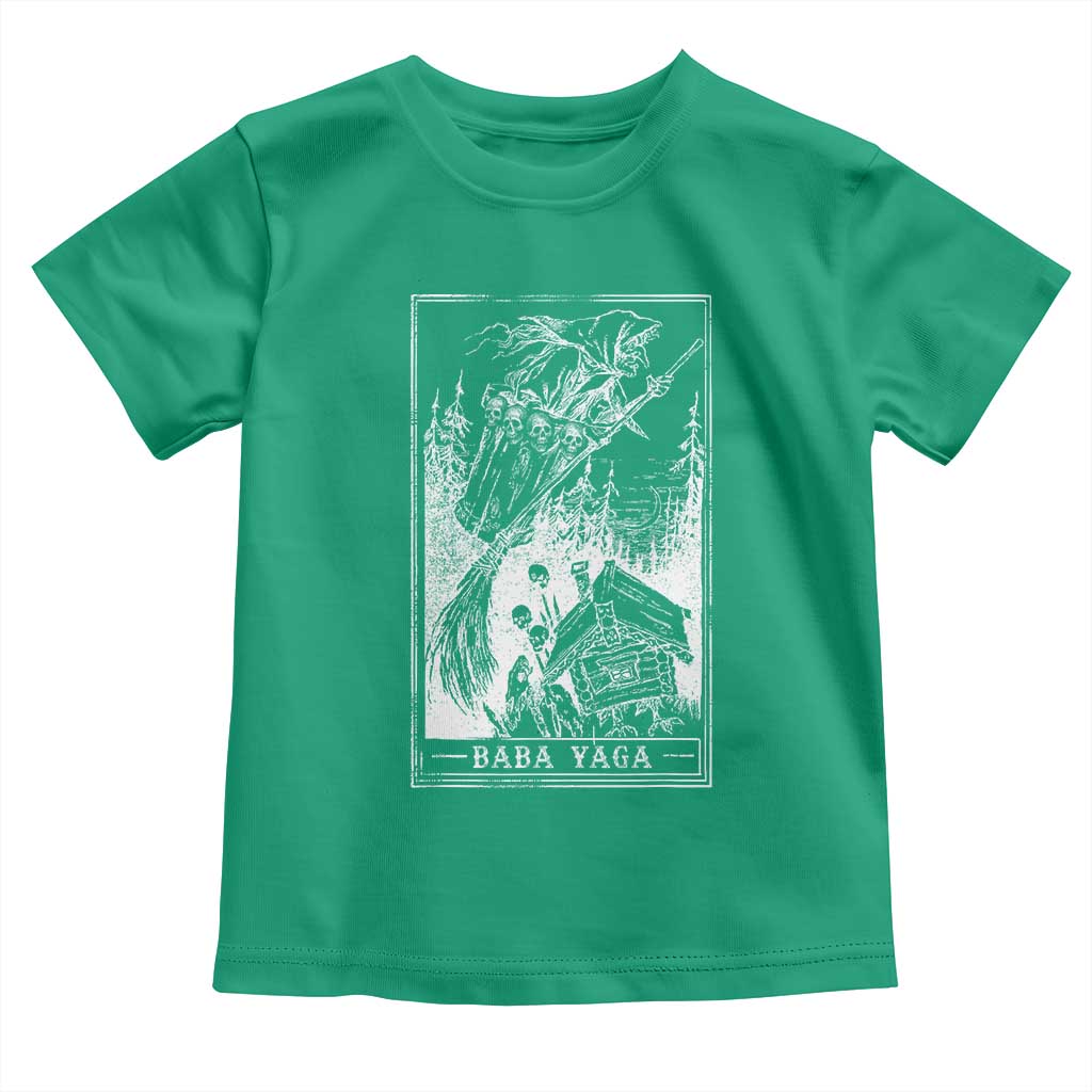 Baba Yaga House Tarot Card Toddler T Shirt Botanical Slavic Folklore Pagan Witchy TS10 Irish Green Print Your Wear