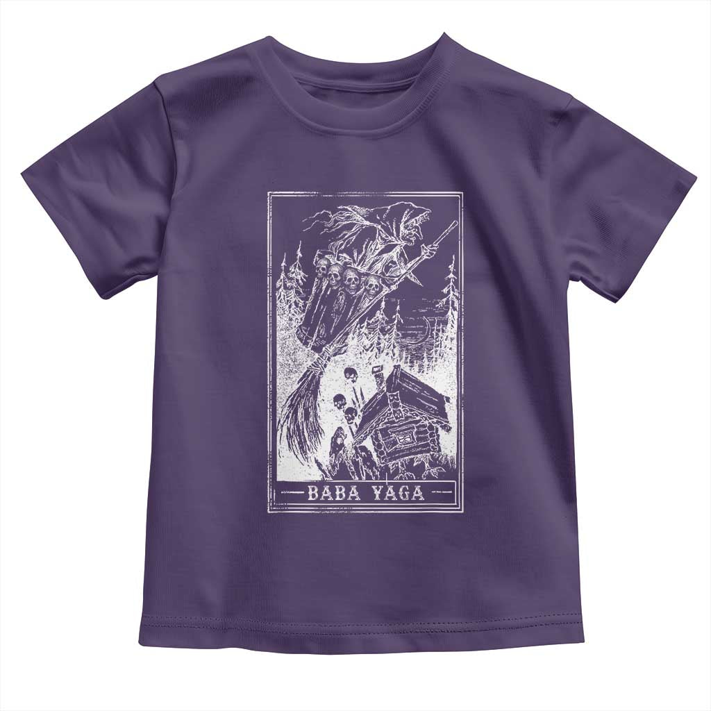 Baba Yaga House Tarot Card Toddler T Shirt Botanical Slavic Folklore Pagan Witchy TS10 Purple Print Your Wear