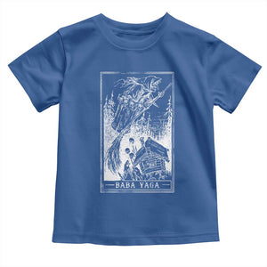 Baba Yaga House Tarot Card Toddler T Shirt Botanical Slavic Folklore Pagan Witchy TS10 Royal Blue Print Your Wear