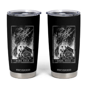Baba Yaga House Tarot Card Tumbler Cup Botanical Slavic Folklore Pagan Witchy TS10 Black Print Your Wear
