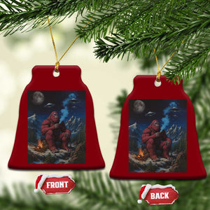 Funny Smoking Bigfoot Ceramic Ornament Vintage Cigarette Sasquatch UFO Cryptid Meme TS10 Print Your Wear