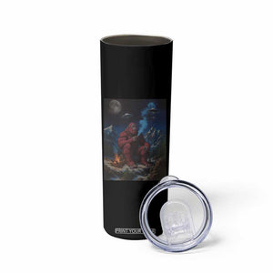Funny Smoking Bigfoot Skinny Tumbler Vintage Cigarette Sasquatch UFO Cryptid Meme TS10 Print Your Wear