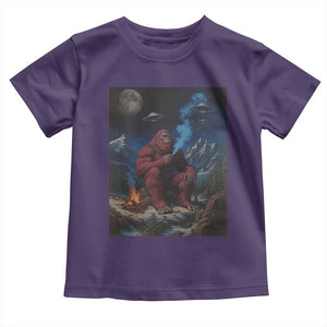 Funny Smoking Bigfoot Toddler T Shirt Vintage Cigarette Sasquatch UFO Cryptid Meme TS10 Purple Print Your Wear