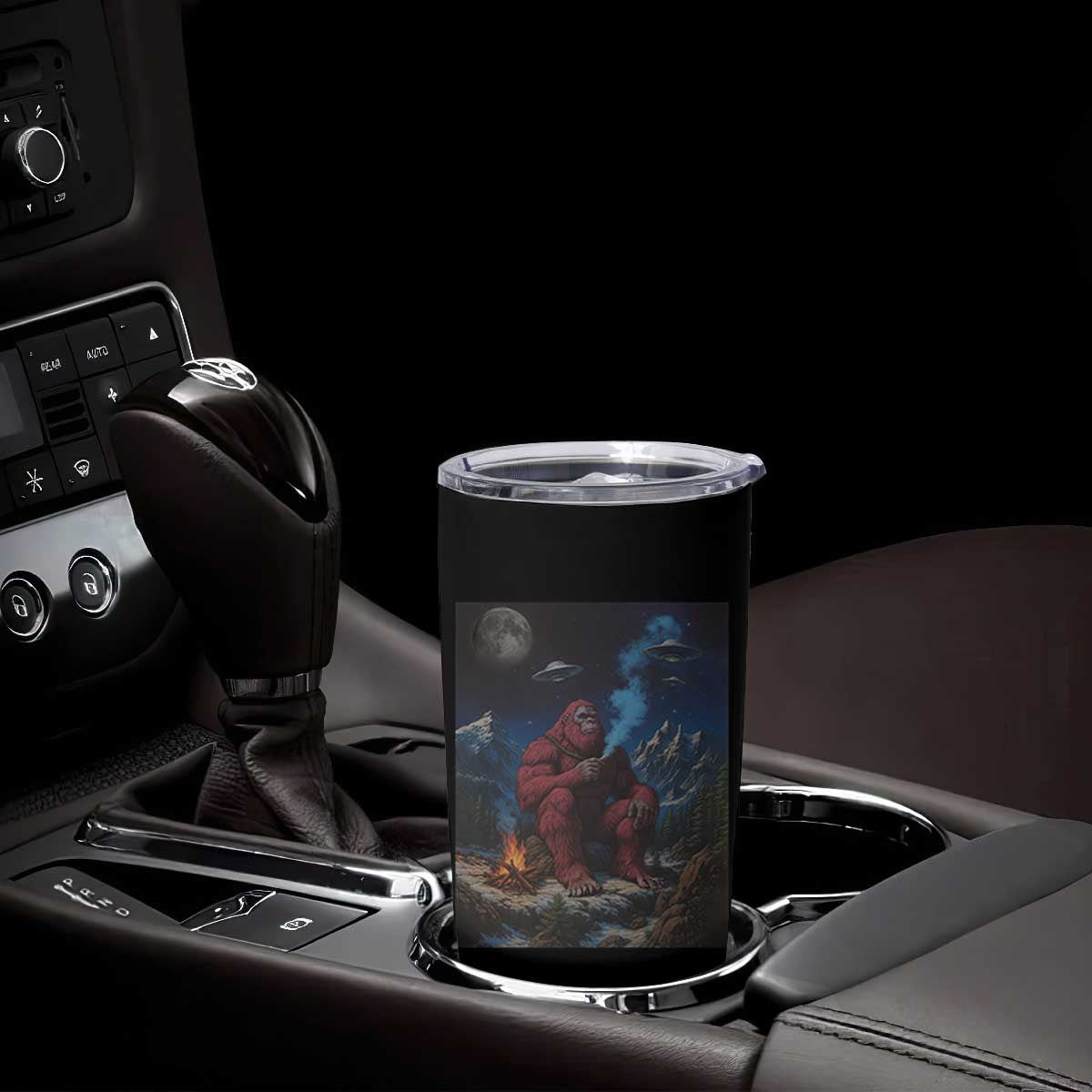 Funny Smoking Bigfoot Tumbler Cup Vintage Cigarette Sasquatch UFO Cryptid Meme TS10 Print Your Wear