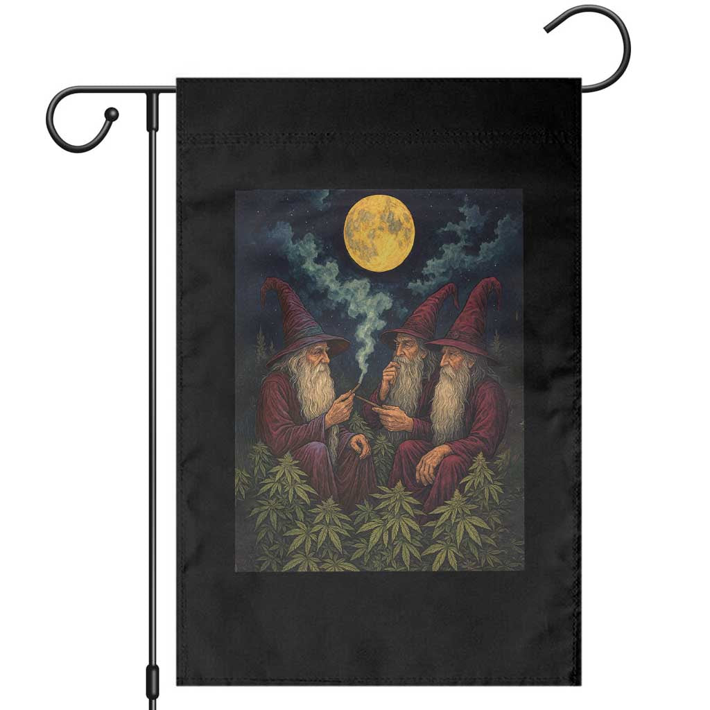 Wizard 420 Smoking Marijuana Garden Flag Funny Stoner Weed Lover Meme TS10 Black Print Your Wear