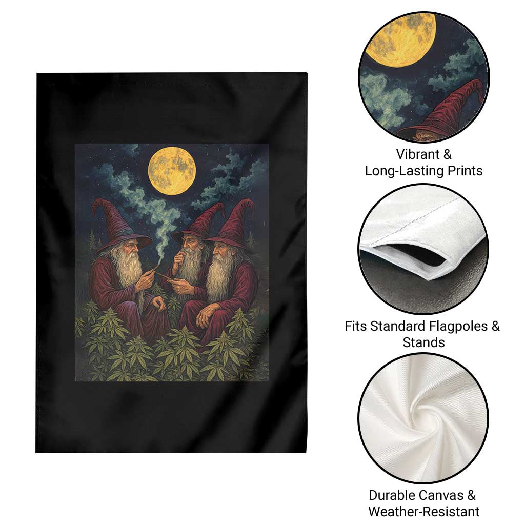 Wizard 420 Smoking Marijuana Garden Flag Funny Stoner Weed Lover Meme TS10 Print Your Wear