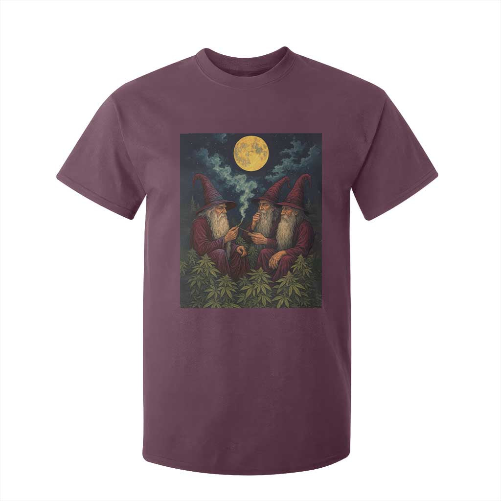 Wizard 420 Smoking Marijuana T Shirt For Kid Funny Stoner Weed Lover Meme TS10 Maroon Print Your Wear