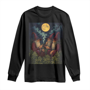 Wizard 420 Smoking Marijuana Long Sleeve Shirt Funny Stoner Weed Lover Meme TS10 Black Print Your Wear