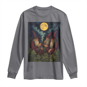 Wizard 420 Smoking Marijuana Long Sleeve Shirt Funny Stoner Weed Lover Meme TS10 Charcoal Print Your Wear