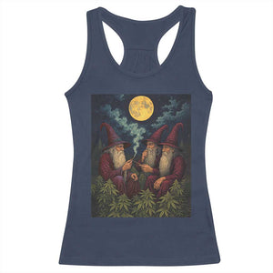 Wizard 420 Smoking Marijuana Racerback Tank Top Funny Stoner Weed Lover Meme TS10 Navy Print Your Wear