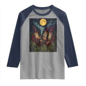 Wizard 420 Smoking Marijuana Raglan Shirt Funny Stoner Weed Lover Meme TS10 Sport Gray Navy Print Your Wear