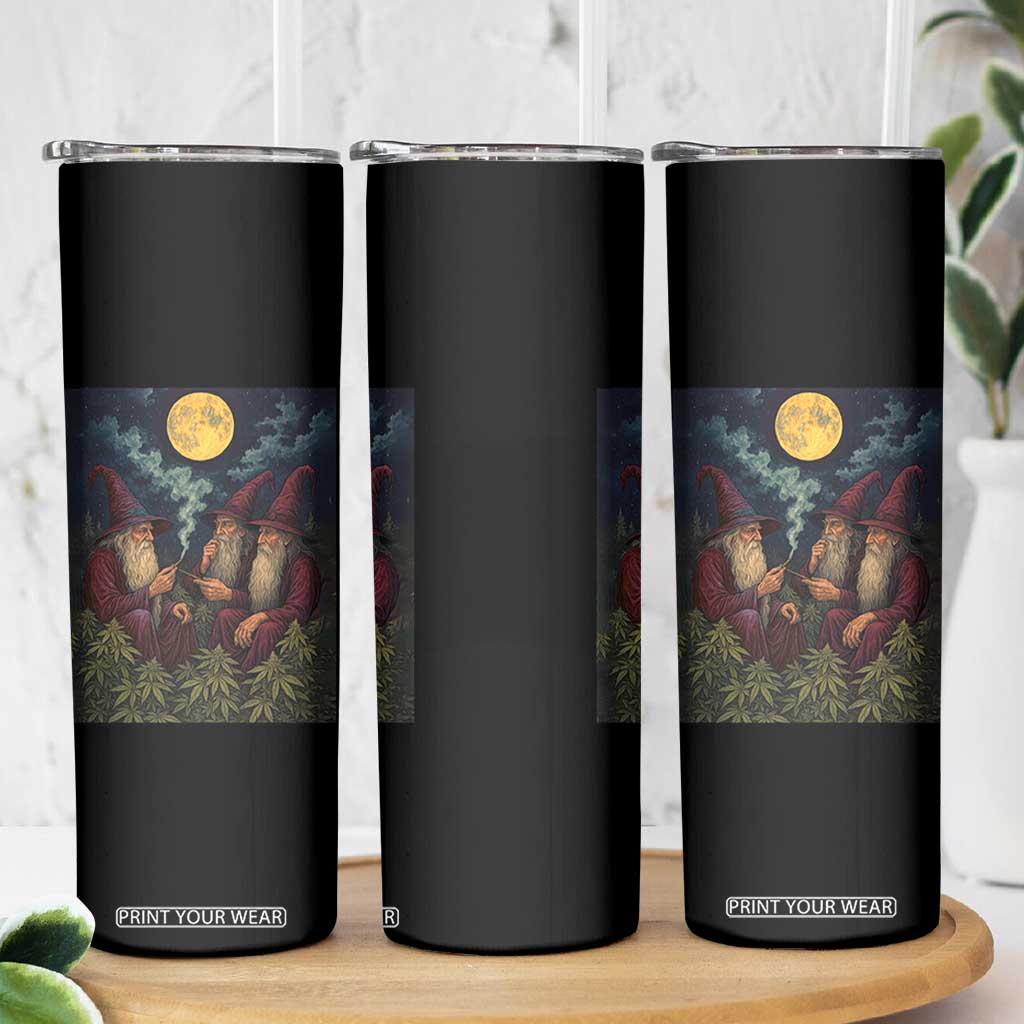 Wizard 420 Smoking Marijuana Skinny Tumbler Funny Stoner Weed Lover Meme TS10 Print Your Wear