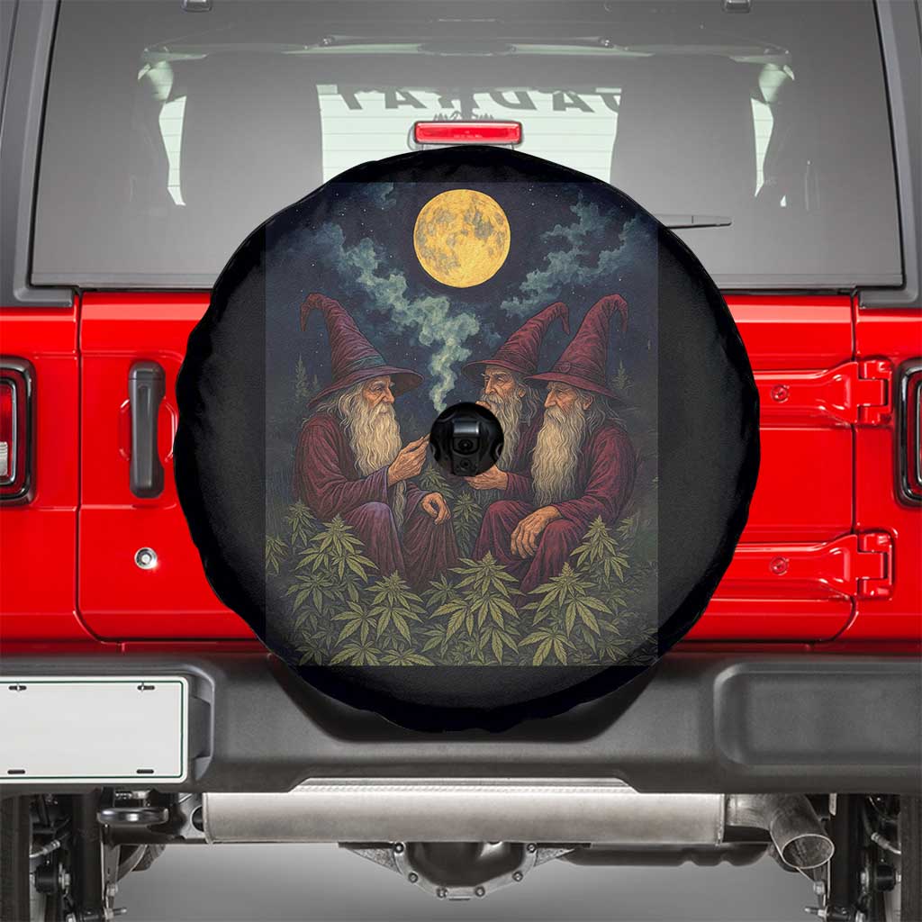 Wizard 420 Smoking Marijuana Spare Tire Cover Funny Stoner Weed Lover Meme TS10 Black Print Your Wear