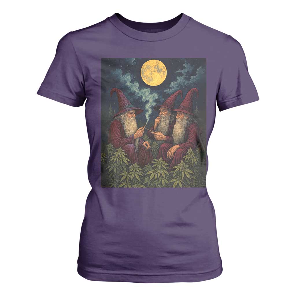 Wizard 420 Smoking Marijuana T Shirt For Women Funny Stoner Weed Lover Meme TS10 Purple Print Your Wear