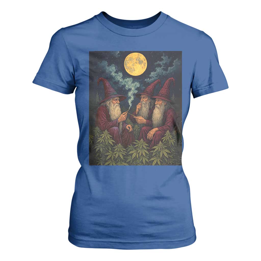 Wizard 420 Smoking Marijuana T Shirt For Women Funny Stoner Weed Lover Meme TS10 Royal Blue Print Your Wear