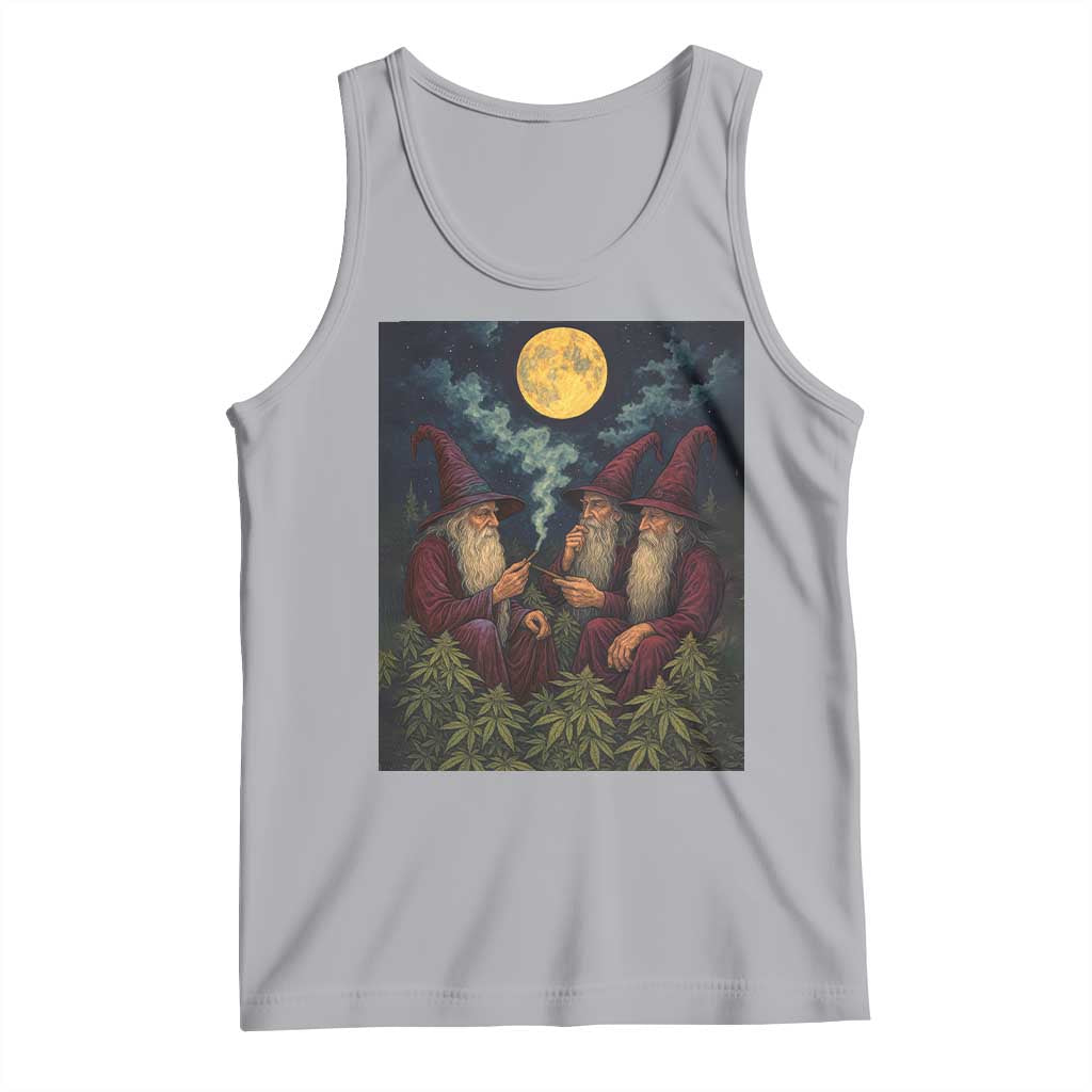 Wizard 420 Smoking Marijuana Tank Top Funny Stoner Weed Lover Meme TS10 Athletic Heather Print Your Wear