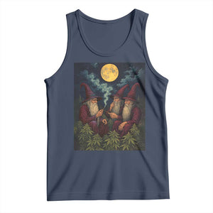 Wizard 420 Smoking Marijuana Tank Top Funny Stoner Weed Lover Meme TS10 Navy Print Your Wear