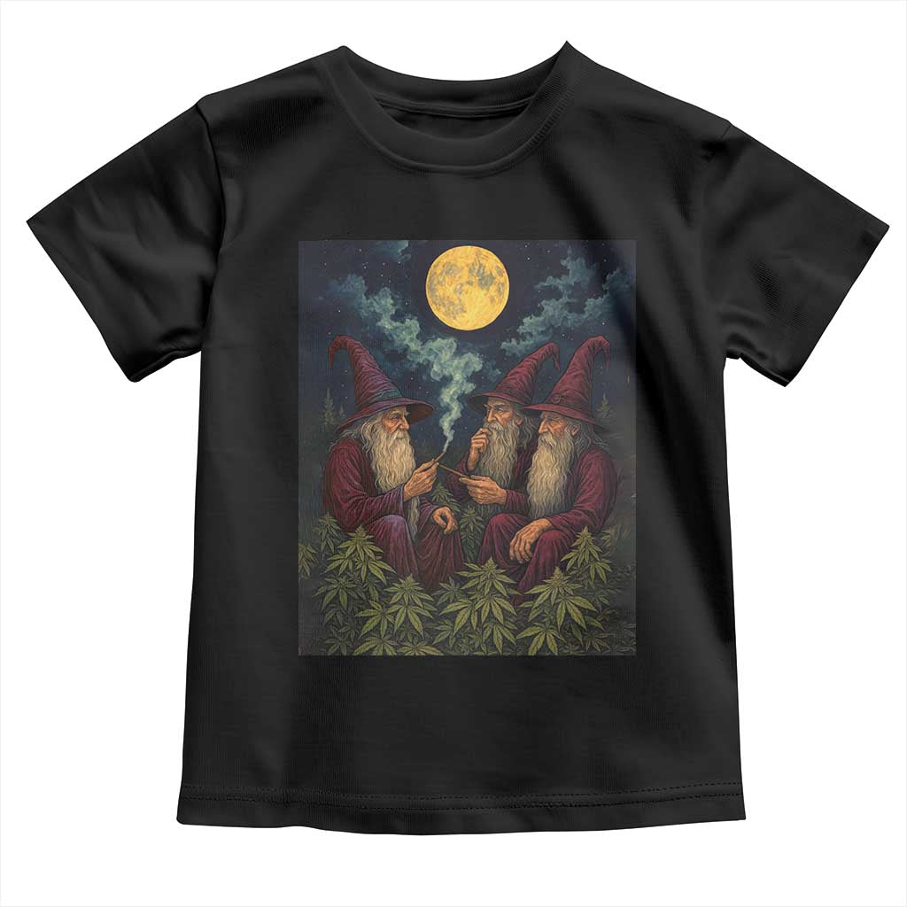 Wizard 420 Smoking Marijuana Toddler T Shirt Funny Stoner Weed Lover Meme TS10 Black Print Your Wear