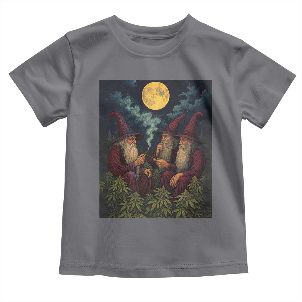 Wizard 420 Smoking Marijuana Toddler T Shirt Funny Stoner Weed Lover Meme TS10 Charcoal Print Your Wear