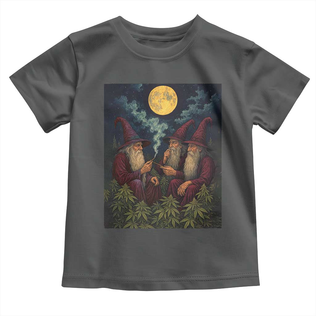 Wizard 420 Smoking Marijuana Toddler T Shirt Funny Stoner Weed Lover Meme TS10 Dark Heather Print Your Wear