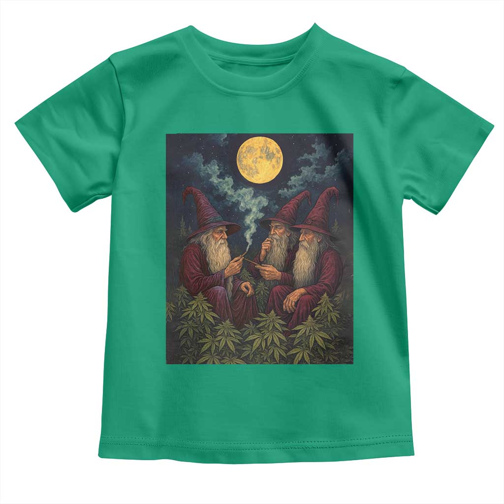 Wizard 420 Smoking Marijuana Toddler T Shirt Funny Stoner Weed Lover Meme TS10 Irish Green Print Your Wear