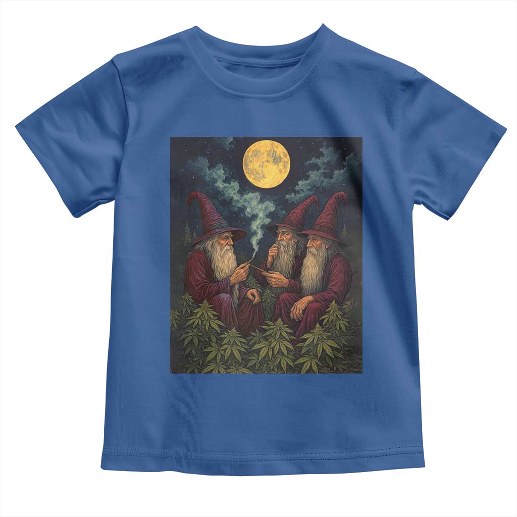Wizard 420 Smoking Marijuana Toddler T Shirt Funny Stoner Weed Lover Meme TS10 Royal Blue Print Your Wear